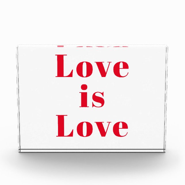 Bloque Para Fotos "El amor es amor" blanco rojo (Anverso)