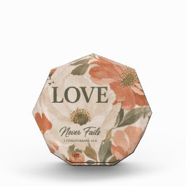 Bloque Para Fotos EL AMOR NUNCA FALLA | Regalo de Boda Cristiano
