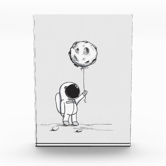 Bloque Para Fotos El astronauta en espacio con cosmos del globo de (Anverso)