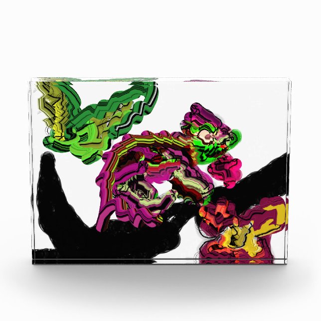 Bloque Para Fotos El bosque lluvioso Chameleon divertido (Anverso)