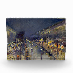 Bloque Para Fotos El Boulevard Montmartre de noche Pissarro