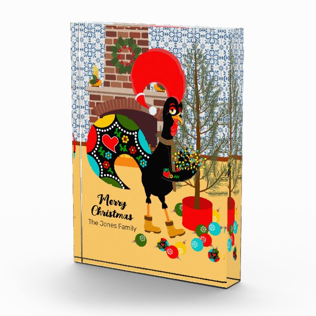 Bloque Para Fotos El cartel portugués y las luces de los Navidades (Derecha)