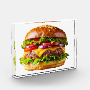 Bloque Para Fotos El delicioso y apetitoso thic de hamburguesa apila