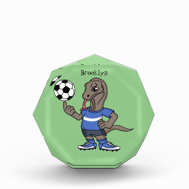 Bloque Para Fotos El gracioso personalizado de fútbol del dragón Kom (Anverso)