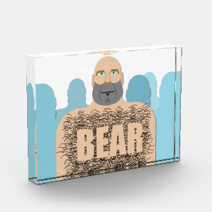 Bloque Para Fotos El hombre del cuerpo del oso peludo de SlipperyJoe
