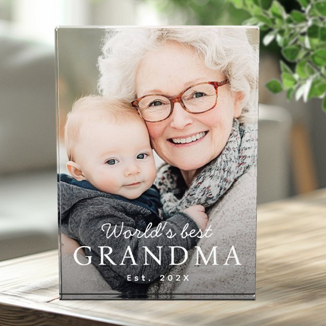 Bloque Para Fotos El mejor año de la abuela del mundo (World's best grandma grandmother est year photo block)