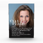 Bloque Para Fotos El mejor guión de Moda de definición de esposa del<br><div class="desc">Personaliza para tu esposa especial para crear un regalo único para cumpleaños,  aniversarios,  bodas,  Navidades o cualquier día que quieras mostrar lo que significa para ti. Una manera perfecta de mostrarle lo increíble que es cada día. Diseñado por Thisisnotme©</div>