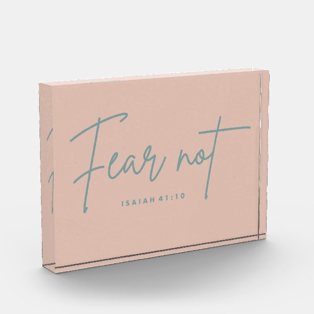 Bloque Para Fotos "El miedo No". Isaías 41:10 (Izquierda)