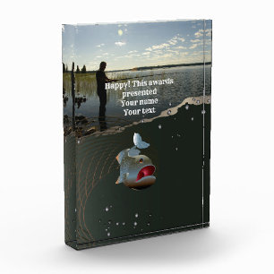 Bloque Para Fotos El pescador ​ ​ ​ ​ ​ ​. Pesca feliz