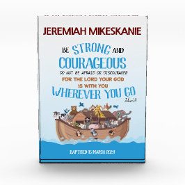 Bloque Para Fotos El tema del arca de Baptism Boy Noah