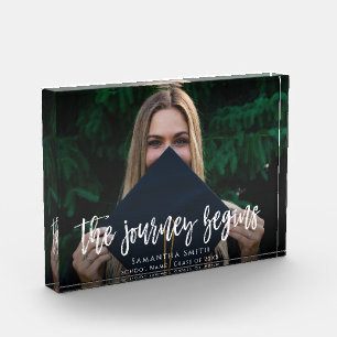 Bloque Para Fotos El viaje comienza la graduación moderna de caligra