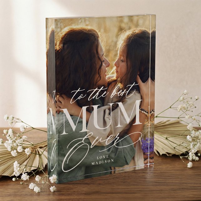 Bloque Para Fotos Elegant Best Mum Ever Collage Mothers Day keepsake (Elegant Best Mum Ever Collage Mothers Day keepsake Photo Block)