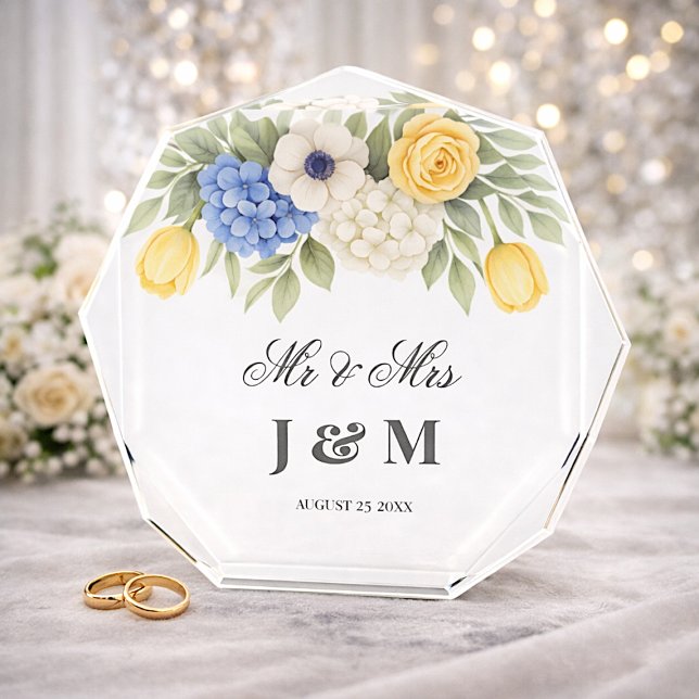 Bloque Para Fotos Elegant Chic Keepsake Newlyweds Gift Bride Groom  (Subido por el creador)