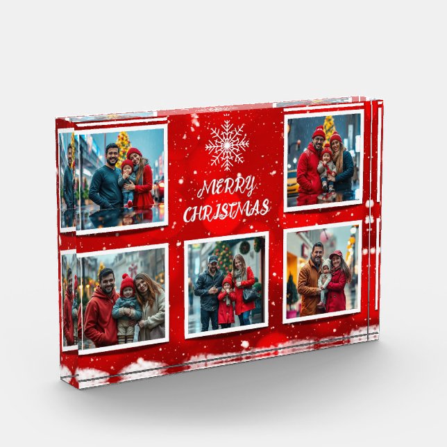 Bloque Para Fotos Elegant Modern Christmas Family Photo Design (Izquierda)