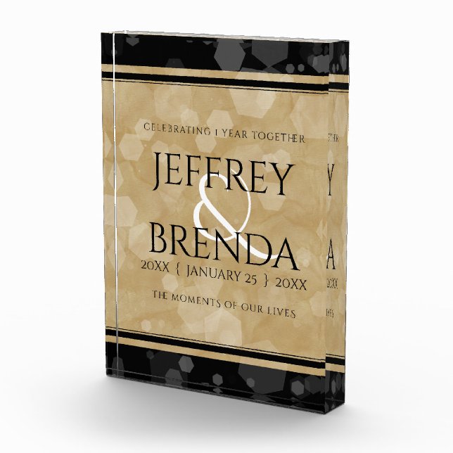 Bloque Para Fotos Elegante 1er aniversario de Boda de papel (Derecha)