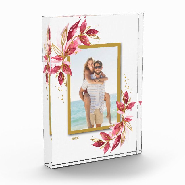 Bloque Para Fotos Elegante acuarela floral (Izquierda)