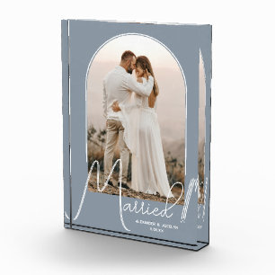 Bloque Para Fotos Elegante Boda Arch Dusty Blue