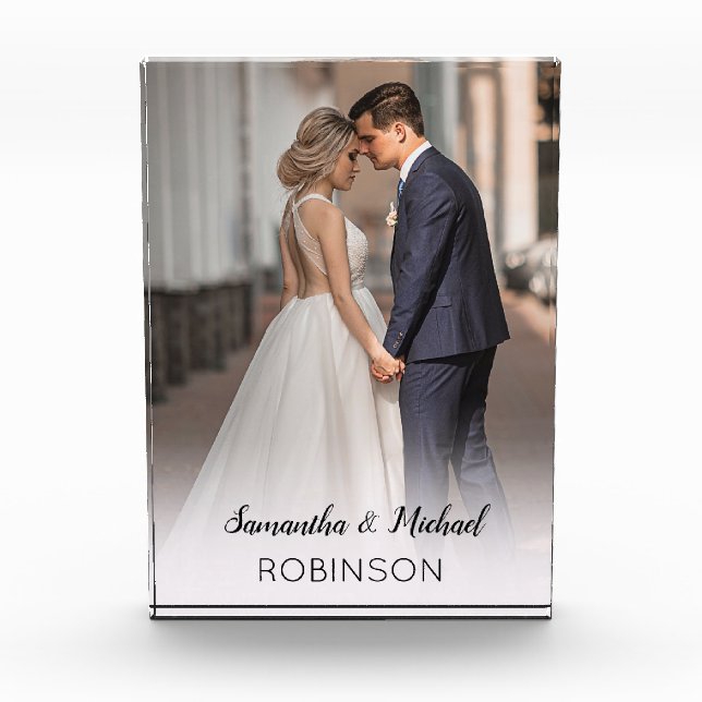 Bloque Para Fotos Elegante Boda personalizado (Anverso)