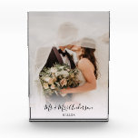 Bloque Para Fotos Elegante Boda personalizado<br><div class="desc">Este elegante bloque de fotos de mr y mrs es el regalo perfecto para cualquier boda reciente,  con una foto de su día de boda y el nombre de su familia y la fecha de su boda.</div>