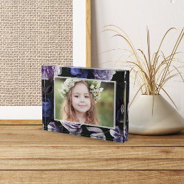 Bloque Para Fotos Elegante Floral Violeta Oscura