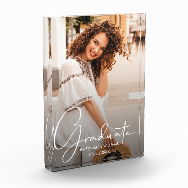 Bloque Para Fotos Elegante Graduación de Script Moderno (Izquierda)