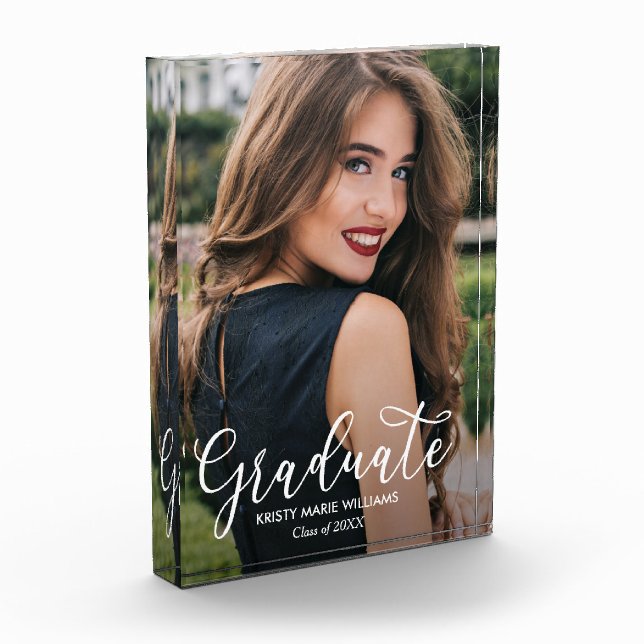 Bloque Para Fotos Elegante Graduación de Script Moderno (Izquierda)