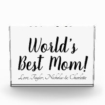 Elegante guión de mejor personalizado negro de mam