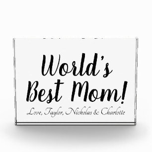 Bloque Para Fotos Elegante guión de mejor personalizado negro de mam