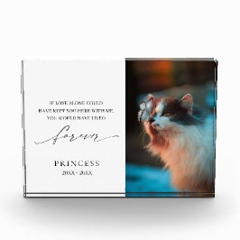 Bloque Para Fotos Elegante Monumento a Mascota de Bereavement por Si