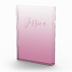 Bloque Para Fotos Elegante Script y rosa editable (cualquier color) 