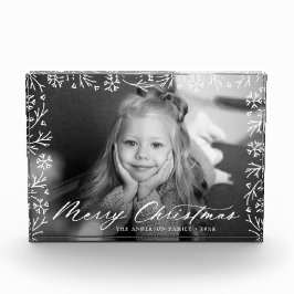 Bloque Para Fotos Elegantes Navidades del marco del copo de nieve