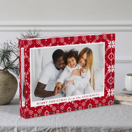 Bloque Para Fotos Elegantes Navidades del patrón de copos de nieve n