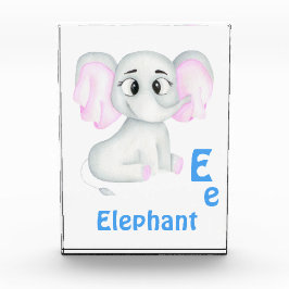 Bloque Para Fotos Elephant personalizar ABC: Letra E - Añadir tu nom