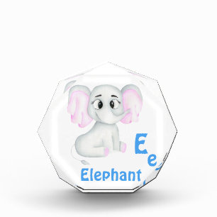 Bloque Para Fotos Elephant personalizar ABC: Letra E - Añadir tu nom