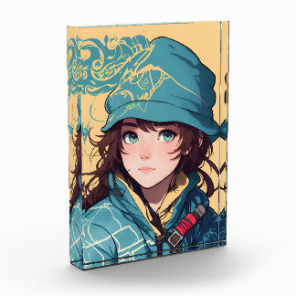 Bloque Para Fotos Ella Anime Chica Senderista Aventura en la Montaña