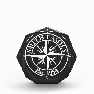 Bloque Para Fotos Emblema personalizable de monograma de estrella de