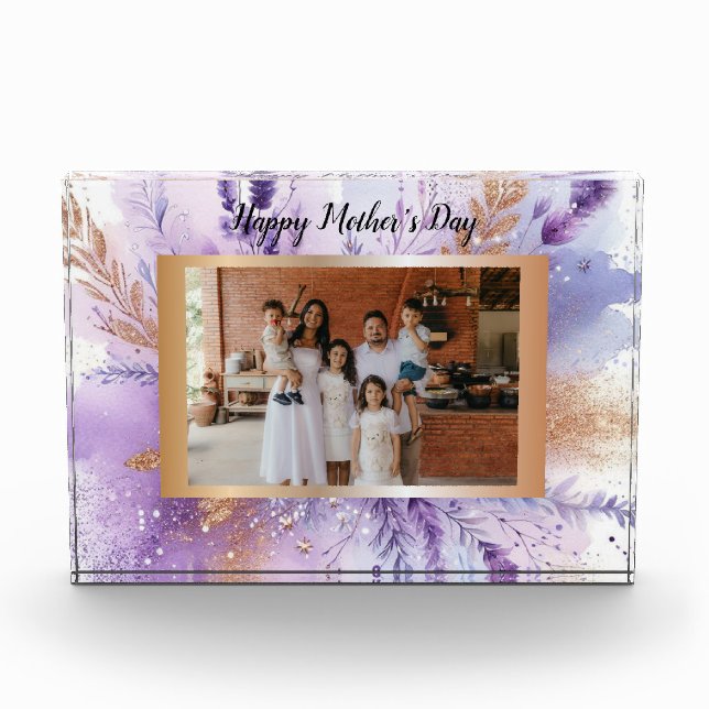 Bloque Para Fotos Encantador papel de Personalizable Lavender II (Anverso)