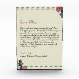 Bloque Para Fotos encantadora Moda Carta de amor personalizada manus