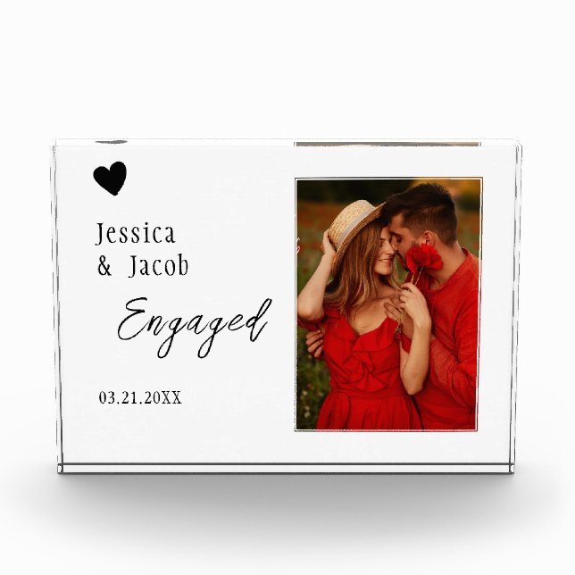 Bloque Para Fotos Engagement Gifts for Couple Newly Engaged Gift (Anverso)