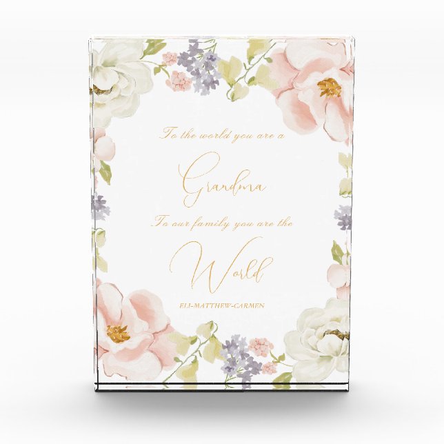 Bloque Para Fotos Eres El Mensaje De La Abuela Mundial (Anverso)