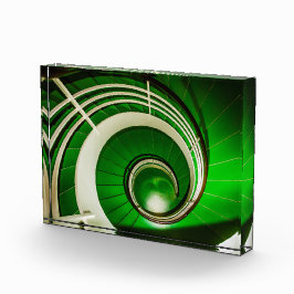 Bloque Para Fotos Escalera circular verde