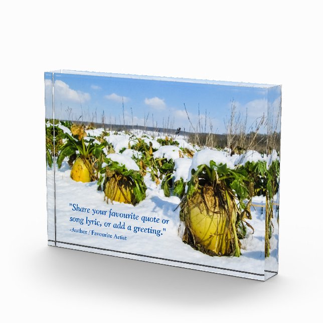 Bloque Para Fotos Escasez de invierno en nieve - Personalizada (Derecha)