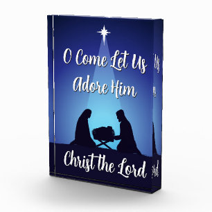 Bloque Para Fotos Escena de la Natividad de Navidad Religiosa Cristo