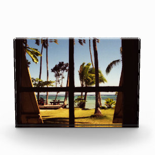 Bloque Para Fotos Escena tropical de playa en Fiji Beach pbcn