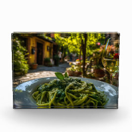 Bloque Para Fotos Espagueti con salsa espinaca cremosa