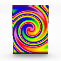 Espiral de arcoíris colorido retro hippie