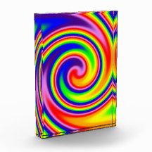 Espiral de arcoíris colorido retro hippie