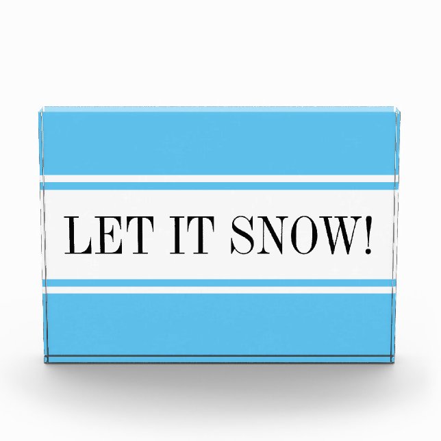 Bloque Para Fotos Estacional cielo azul blanco "DEJAR QUE NIEVE" fra (Anverso)