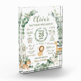 Bloque Para Fotos Estadísticas de Impresión de Nacimiento de Bebé An