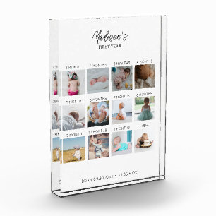 Bloque Para Fotos Estadísticas de natalidad de primer año de Collage